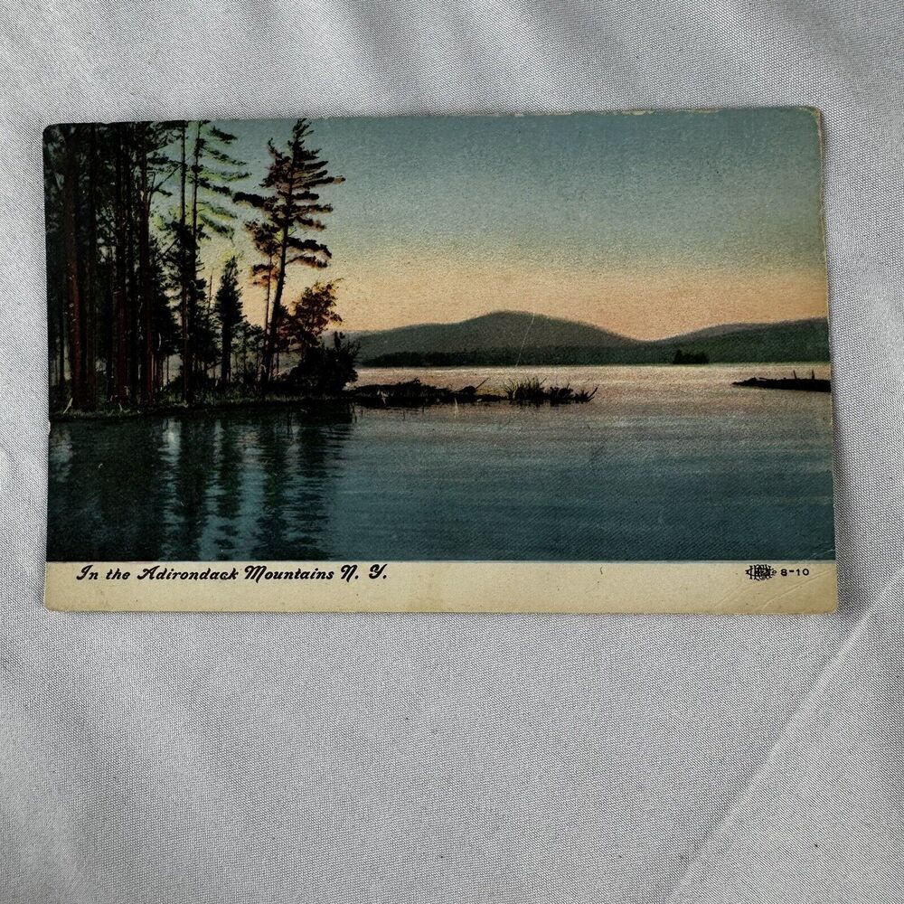 1908 Adirondack Mountains Postcard New York Posted 1 Cent Ben Franklin Utah - Picture 1 of 2